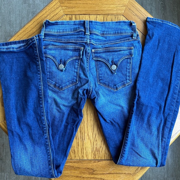 *HUDSON* Medium Wash Denim Jeans w/ Button Back Pockets Size 25 - Picture 5 of 8